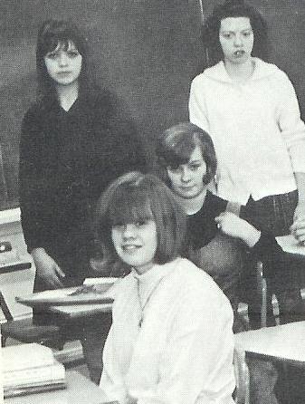 Minneapolis North High School class of 1968.  First Row: ~ Marie Anderson, Second Row: ~ Linda Althoff, Thirid Row: ~ Jane Aanerud & Dawn Adams.