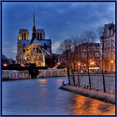 Notre Dame at Twilight, Paris