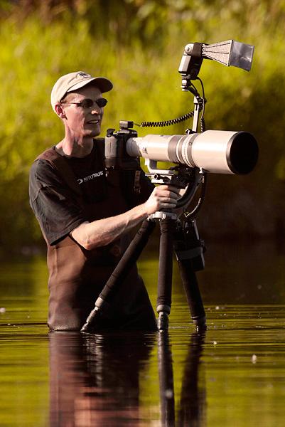 E.J. Peiker Chasing Red-necked Grebe in Alaska...