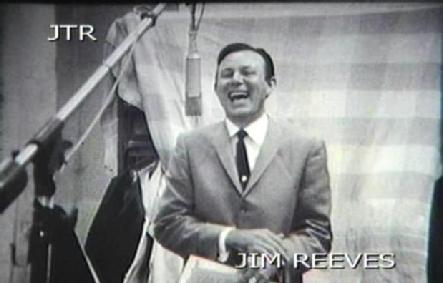 A  RARE GLIMPSE OF JIM REEVES IN THE RECORDING STUDIO...