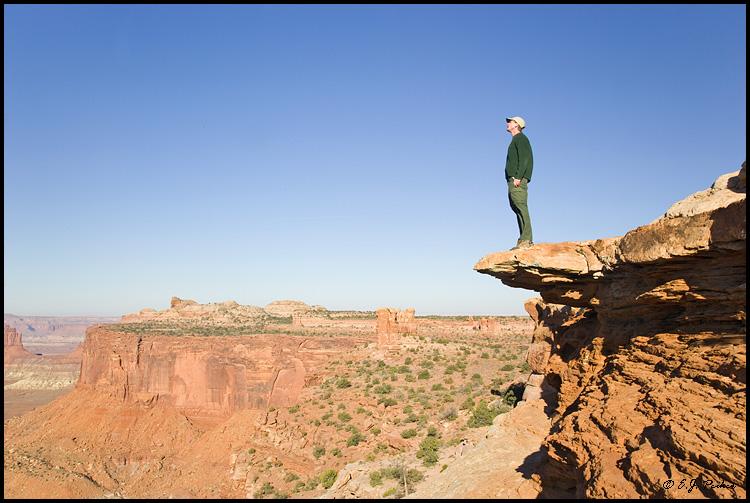 E.J. Peiker Overlooking the valley 3000 feet below in Canyonlands National Park, Utah